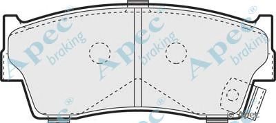 APEC BRAKING pad1086 -  Комплект тормозных колодок, дисковый тормоз